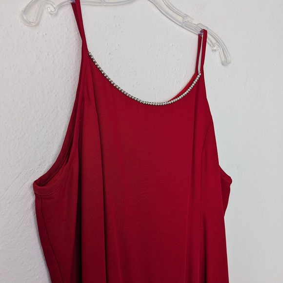 Vintage Handmade Formal Red Maxi Dress - Picture 2 of 7